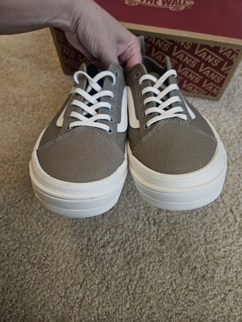 Vans Wafflecup Overland Trek Canvas Sneakers Women's 9 Men's 7.5 Gray/Olive New - Picture 4 of 13